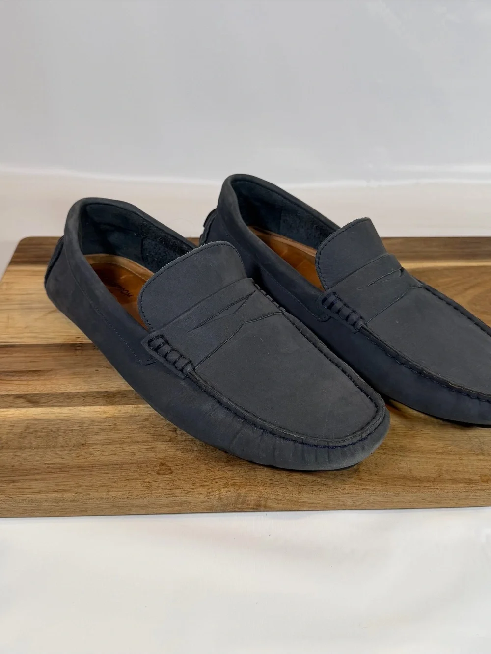Nordstrom Men's Navy Penny Loafers Driving Shoes size 9 M